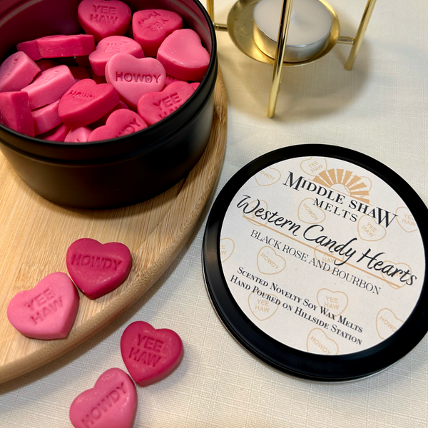 Western Candy Hearts - Novelty Wax Melts